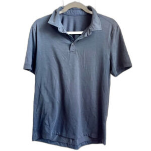 Lululemon men’s polo shirt navy blue size small short sleeves collared golf